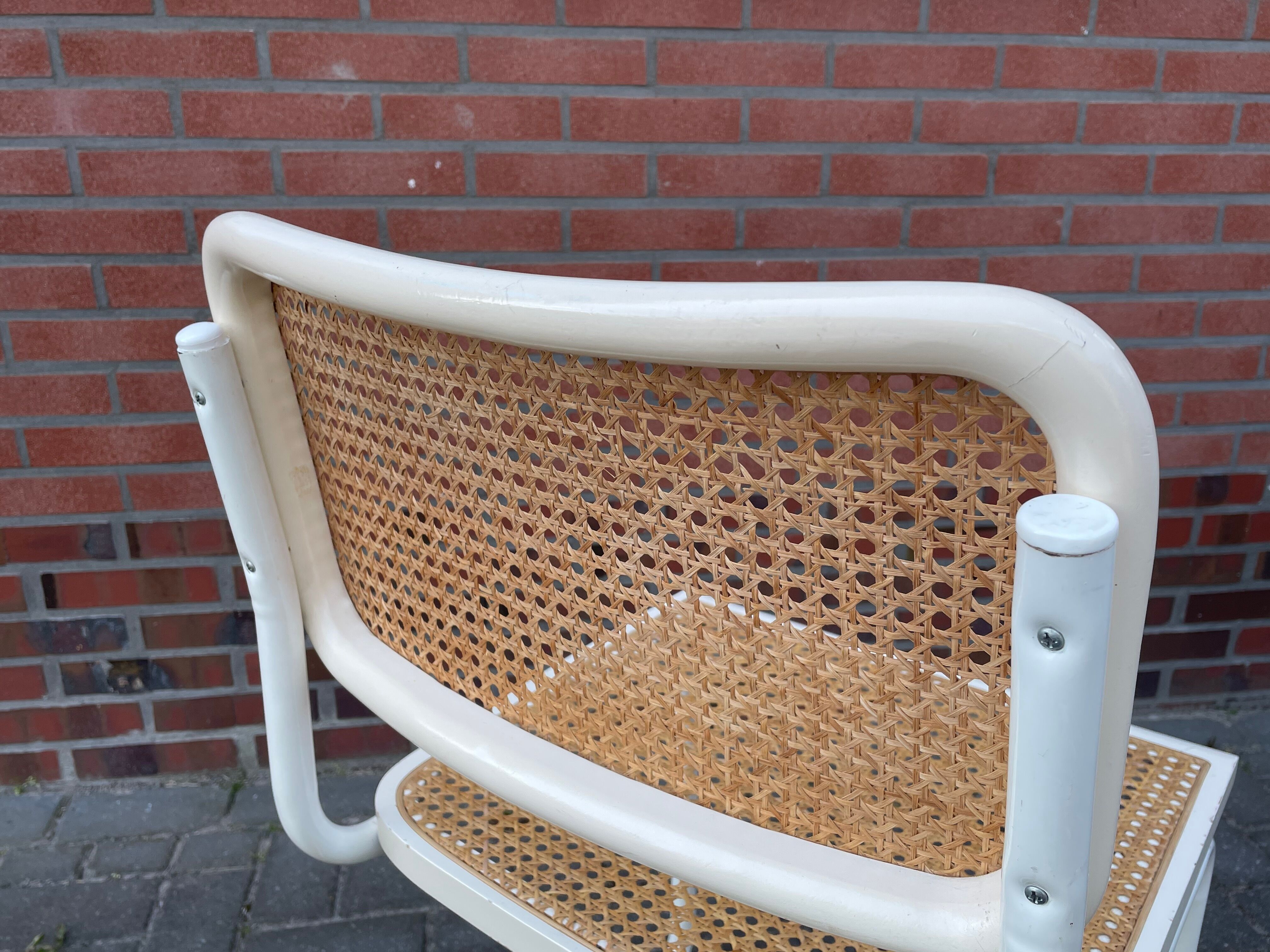 Cesca dining room chair designed by Marcel Breuer