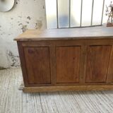 XXL solid oak counter sideboard