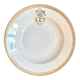 Gold monogrammed porcelain deep plate "F"