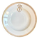 Gold monogrammed porcelain deep plate "F"