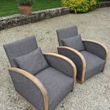 Pair of art deco armchairs