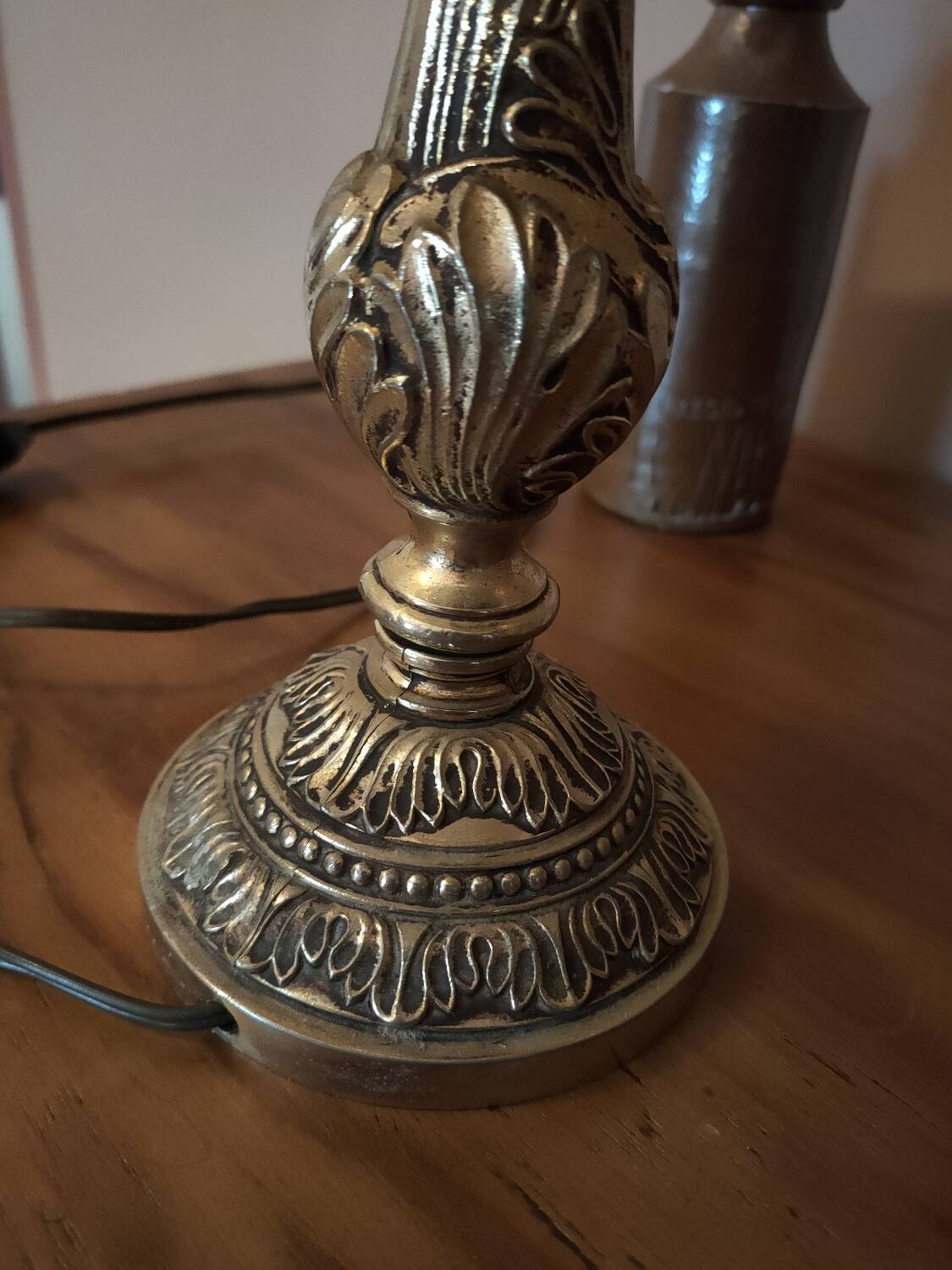 Pair of vintage brass bedside lamps