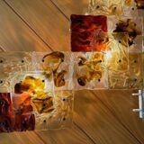 Patchwork Wall Lights in Hand Blown Glass attributed to Toni Zuccheri for Venini, 1970s, Set of 20