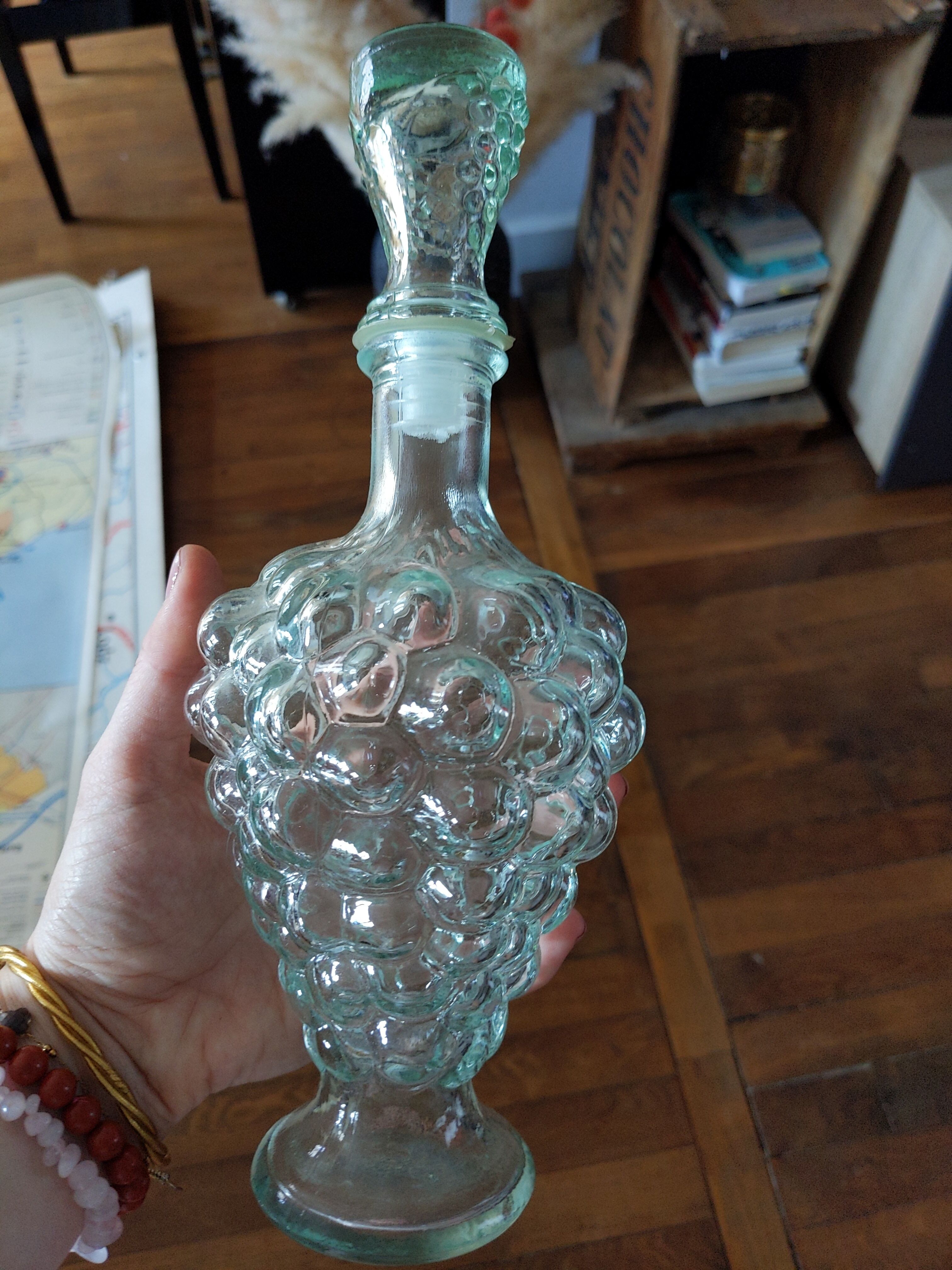 Decanter pitcher vintage bottle bubble grape