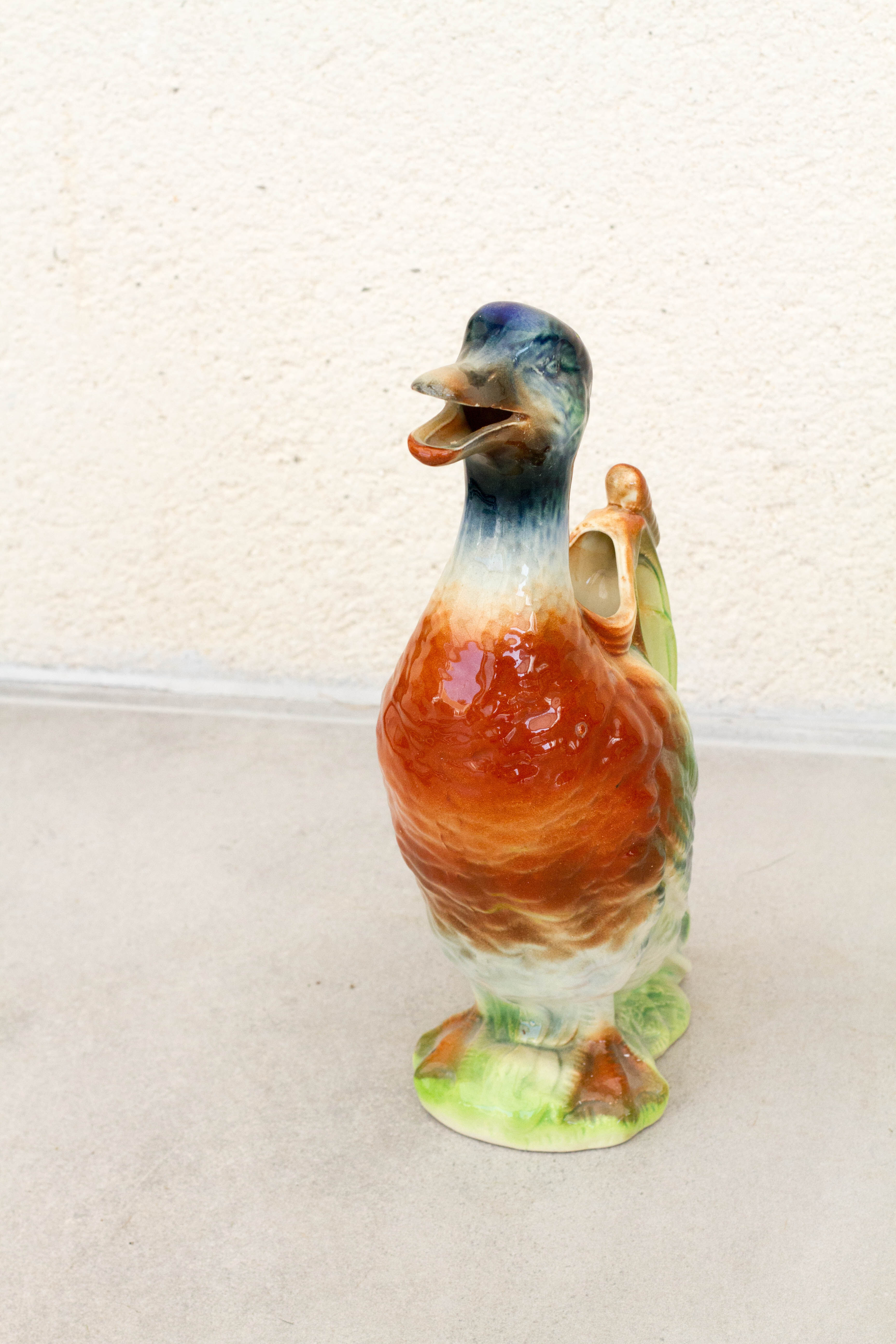 Saint Clement earthenware duck pitcher