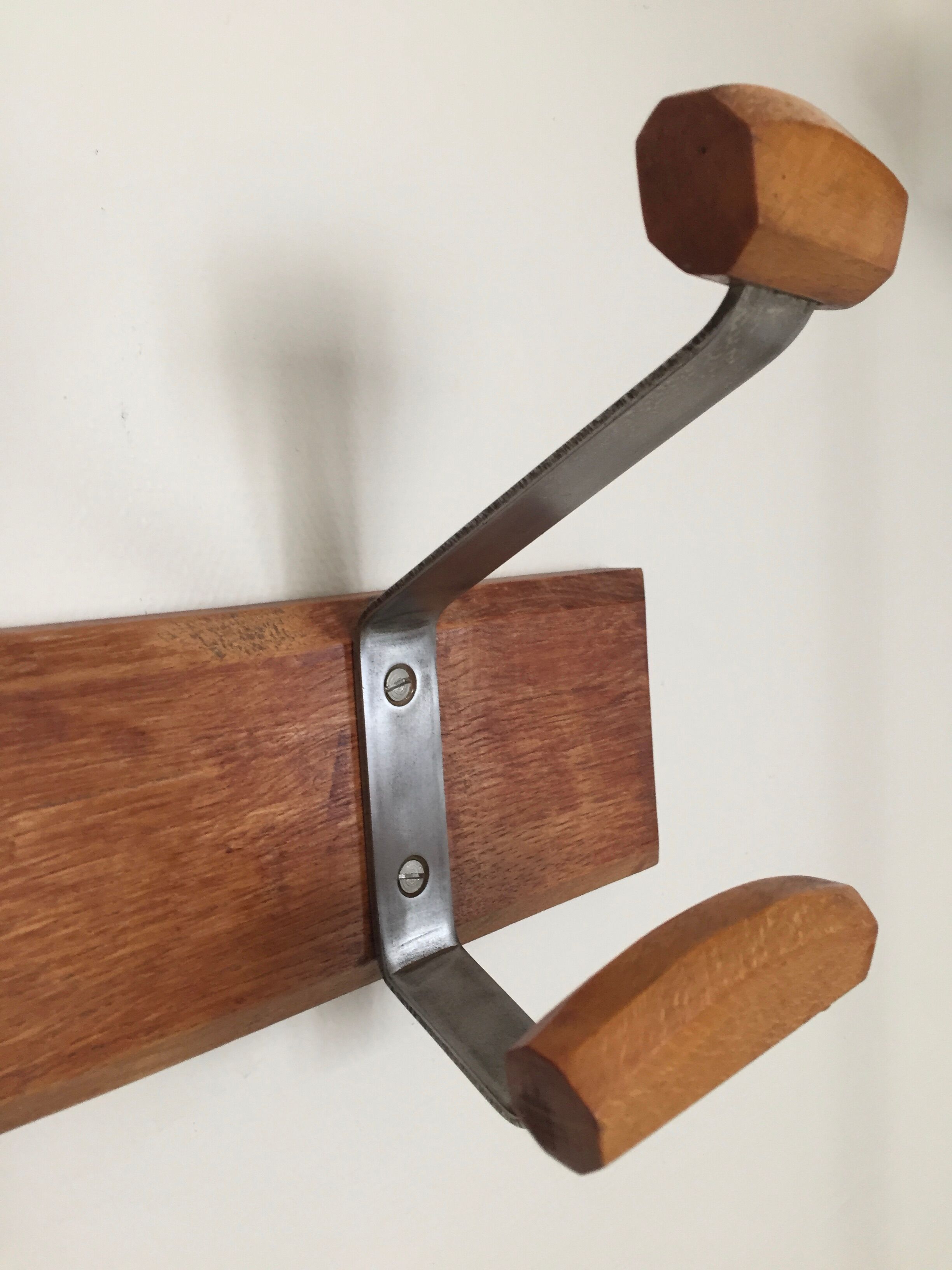Portemanteau de deux patères art-déco