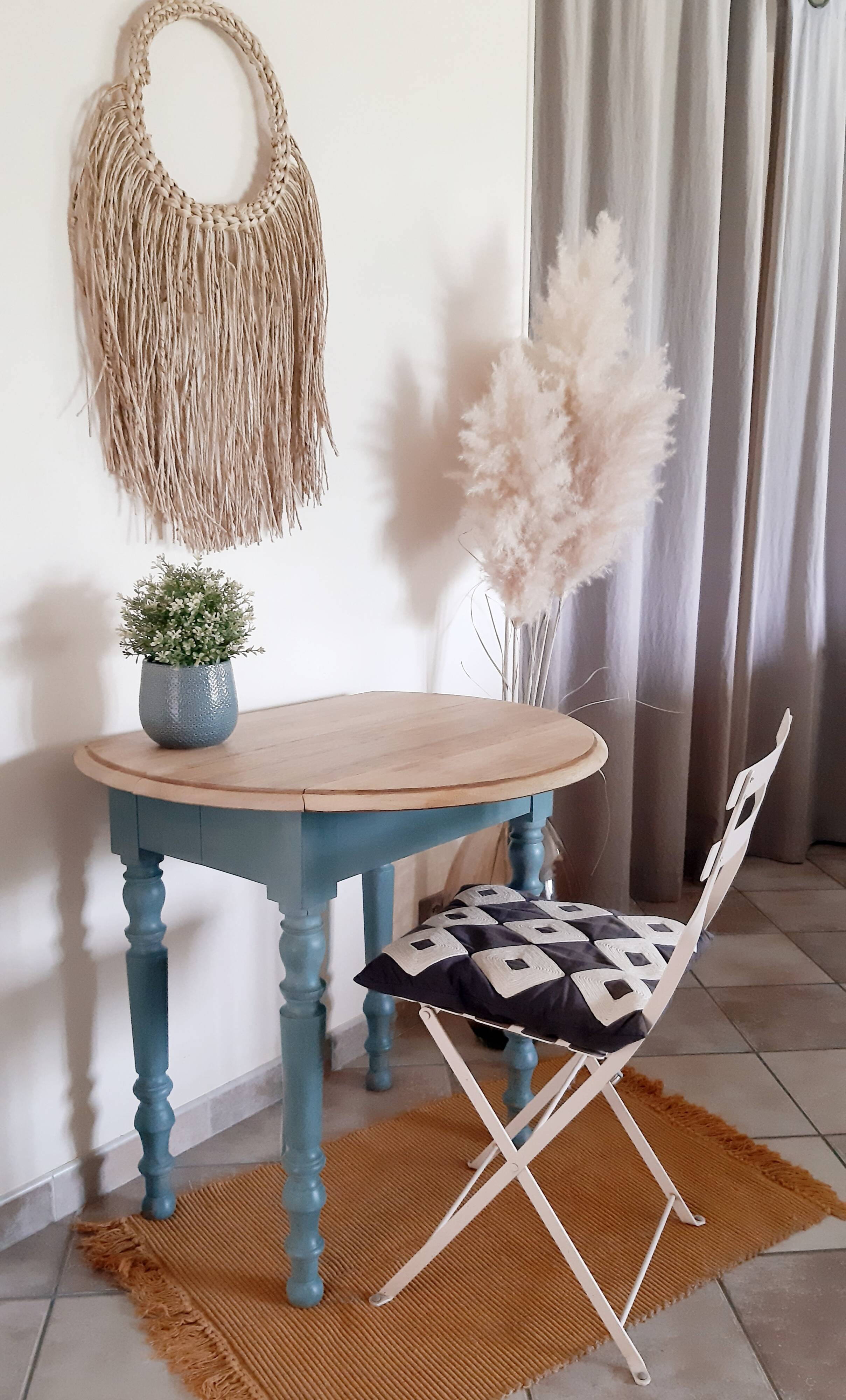 Console small renovated solid wood desk