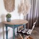 Console small renovated solid wood desk