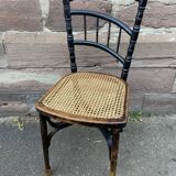Rare Viennese bistro chair curved wood 1900