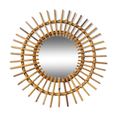 Miroir soleil en bambou