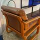 Armchair HS Denmark in leather and teak from the 60s