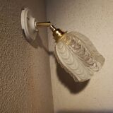 Vintage molded glass wall light