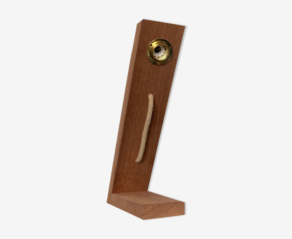 Lampe à poser en bois recyclé
