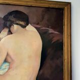 Large Nude Oil Painting on Canvas by Charles Melikoff - XX Century Art - Belgium