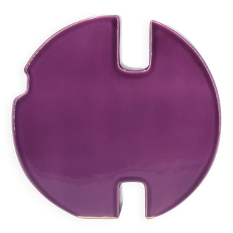 Vase violet en céramique de Noemi Faber, Atelier d'Enfer, années 80