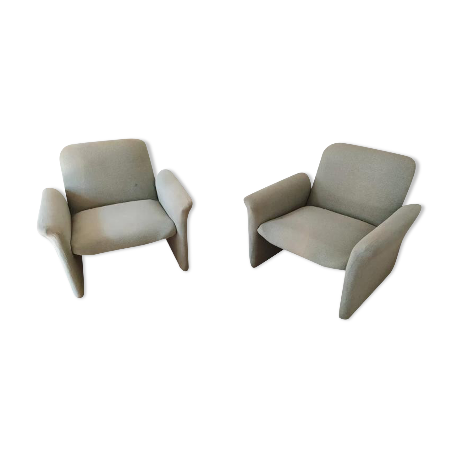 Pair of vintage armchair fabric heaters 70s