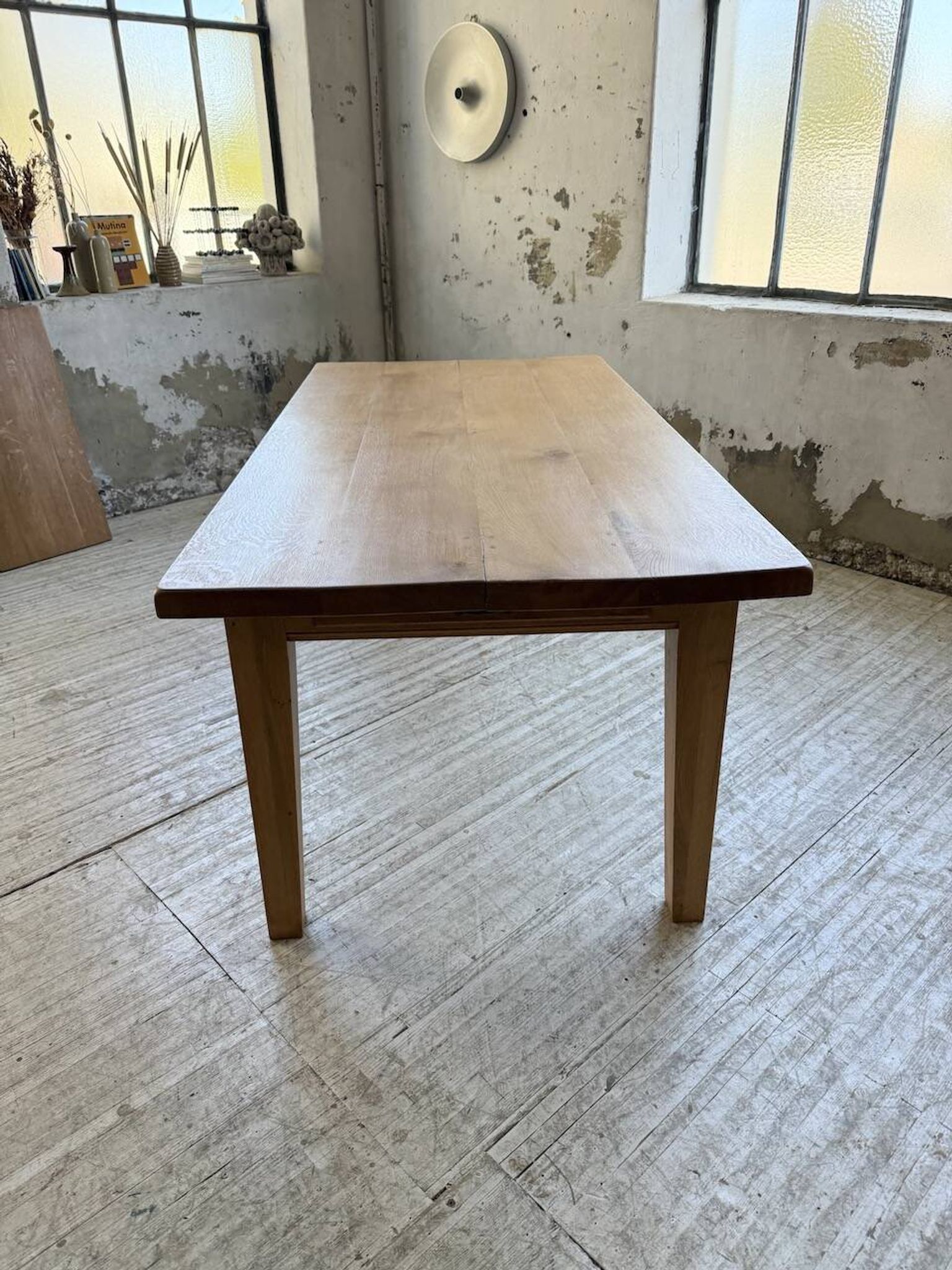 Table de ferme extensible en chêne massif