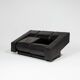 Obliqua two-seater leather sofa, Mario Botta, 1980s