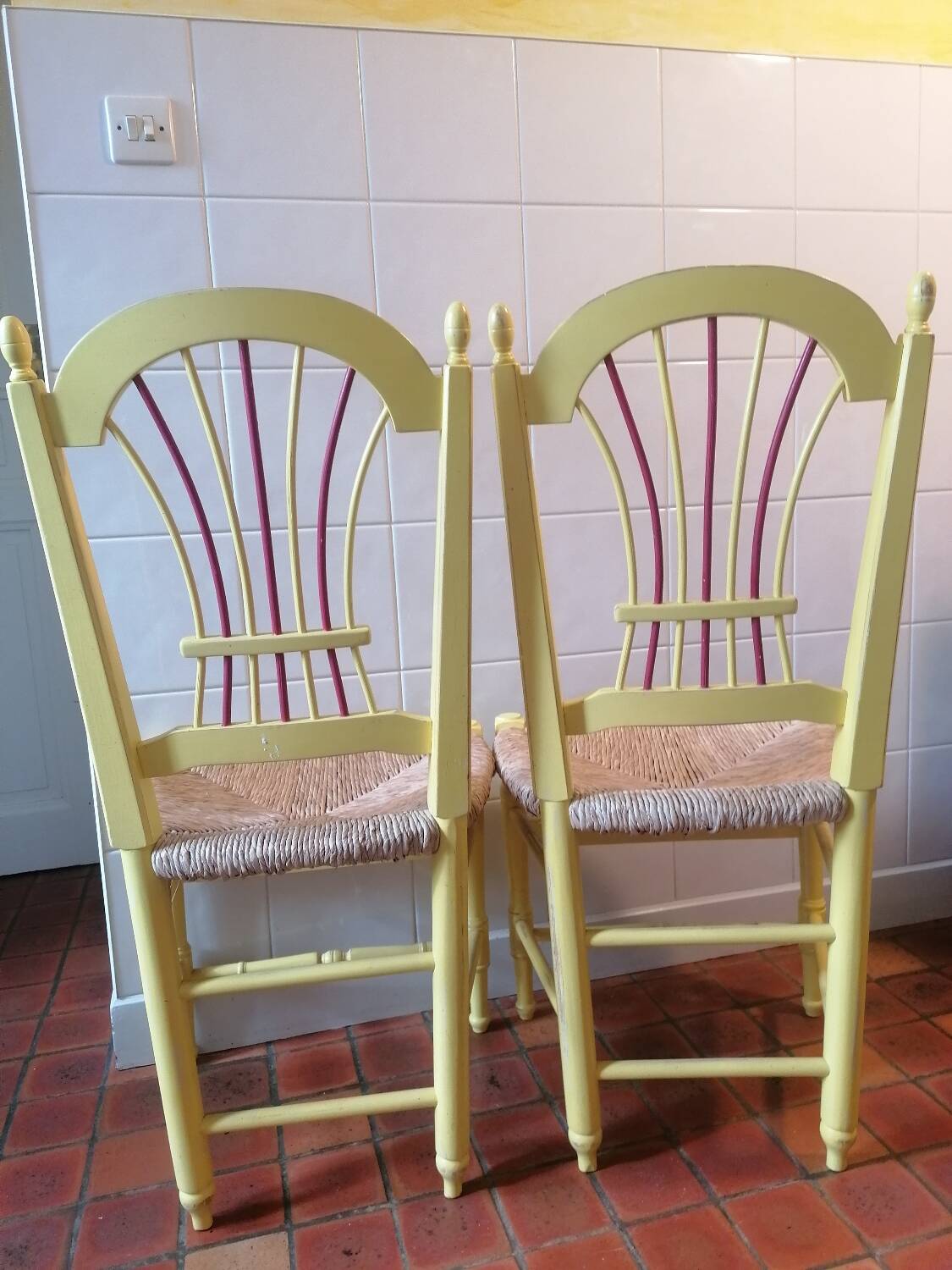 Set of 2 chairs "A garden plus" Provençal style, chic country.