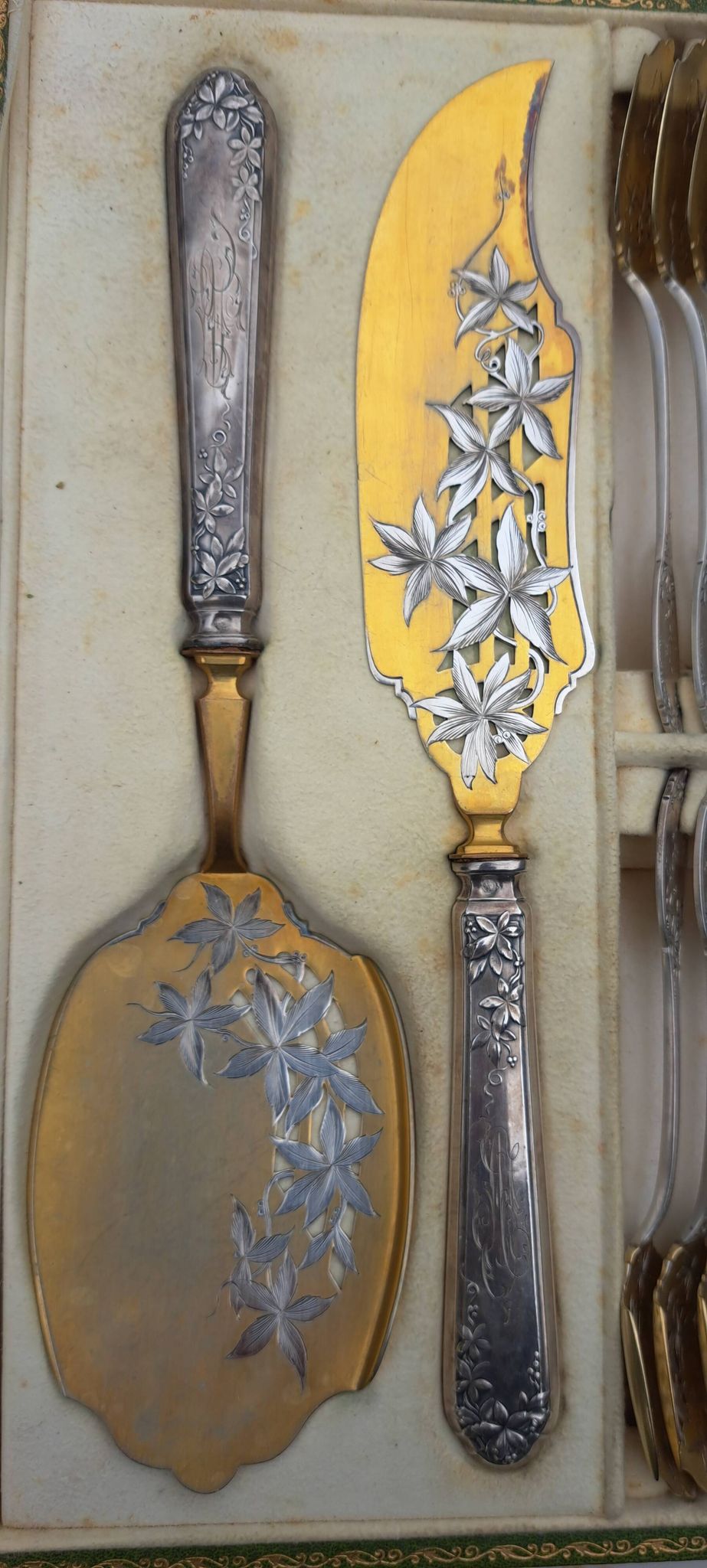 Service à glace en argent signé lefebvre fils aine