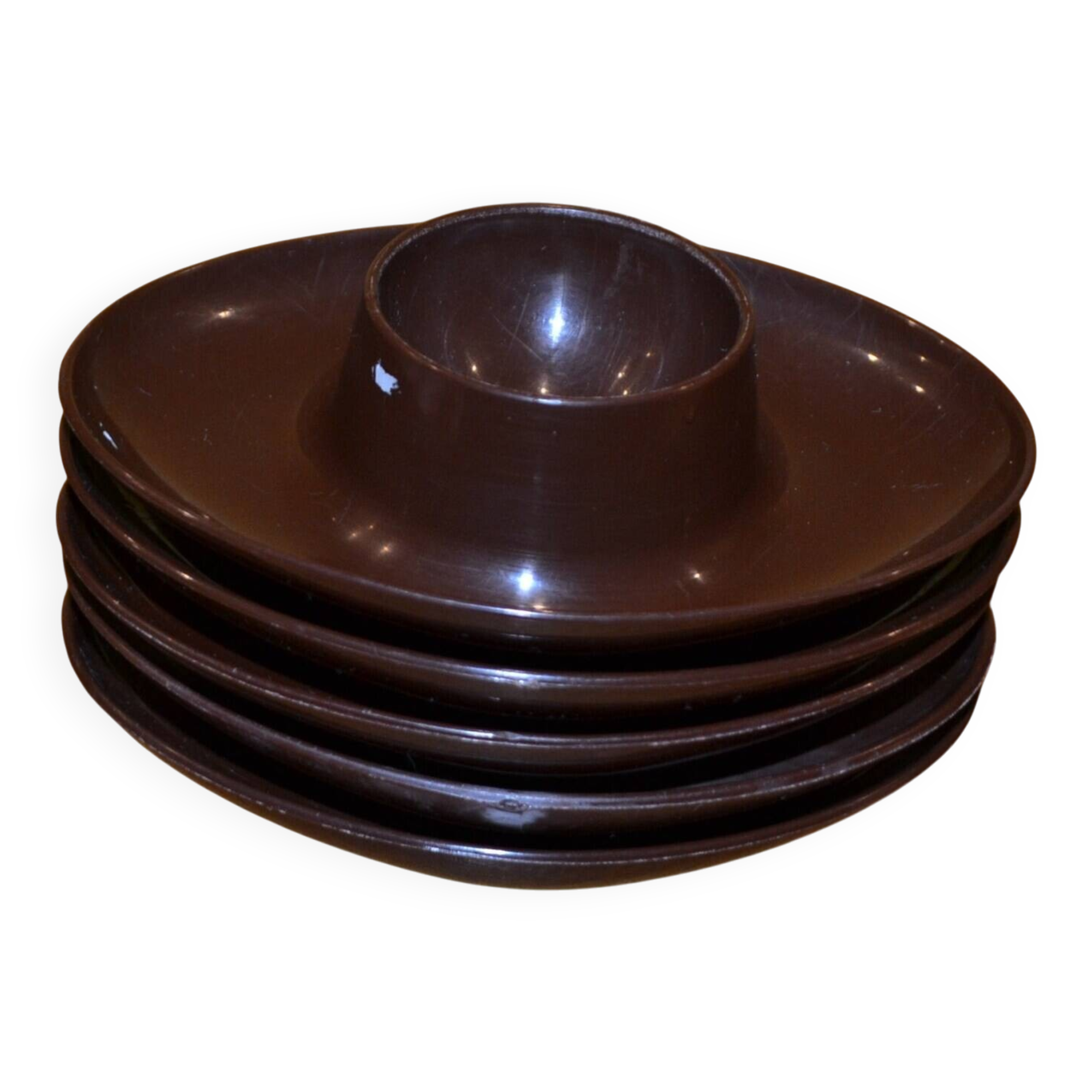 4 plastic egg cups by Arthur Douglas - 1960