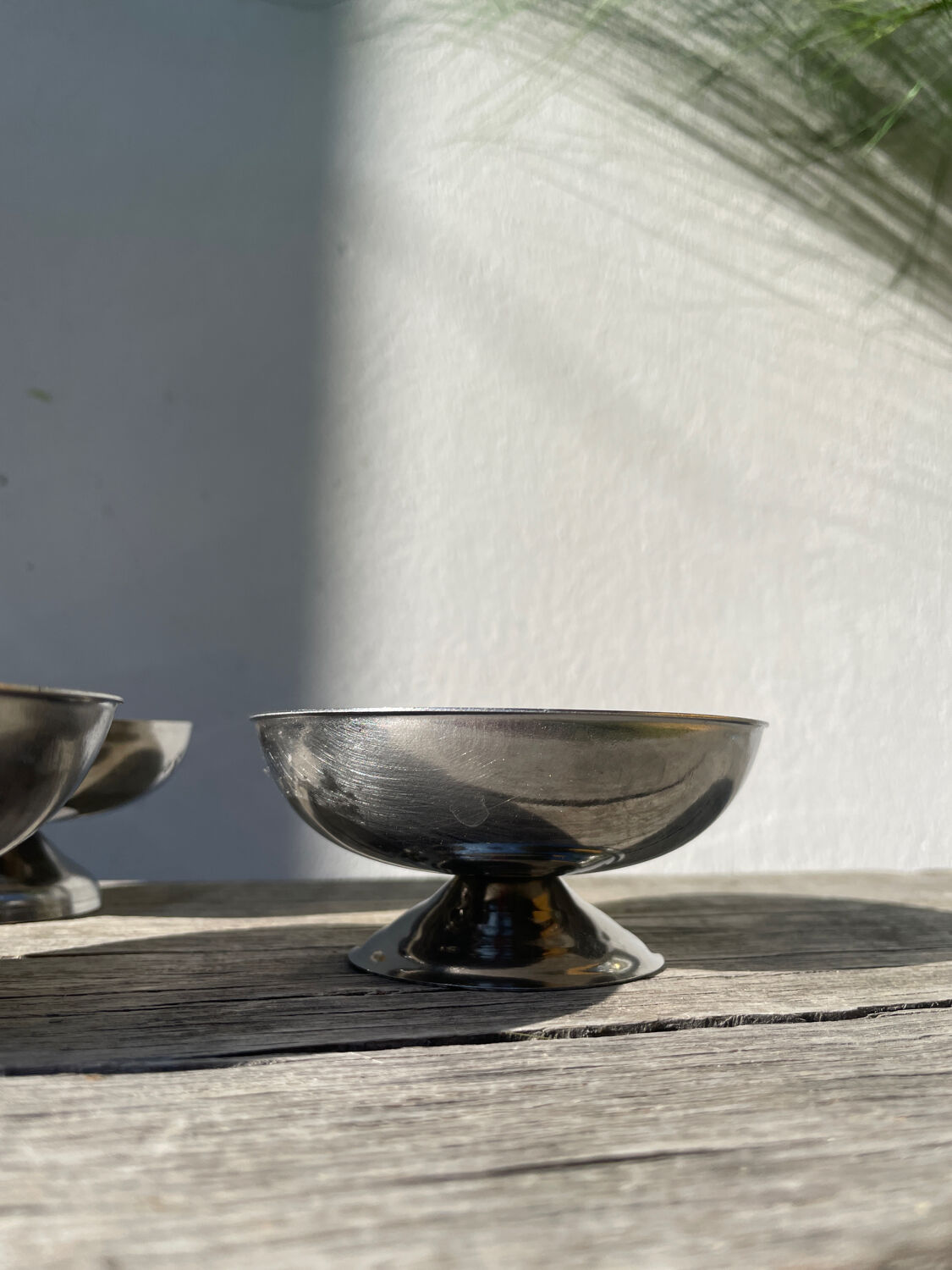 7 stainless steel cups 1970