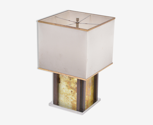 Lampe de table Romeo Rega de style Hollywood Regency en laiton et chrome