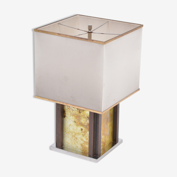 Romeo Rega Hollywood Regency Style Table Lamp in Brass and Chrome