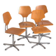 Vintage swivel chairs (c.1950). Set of 4 pieces
