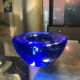 Bougeoir en cristal bleu royal de Kosta Boda par Anna Ehrner, années 1990