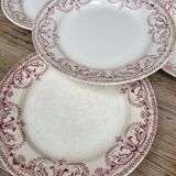 4 assiettes plates terre de fer HBCM