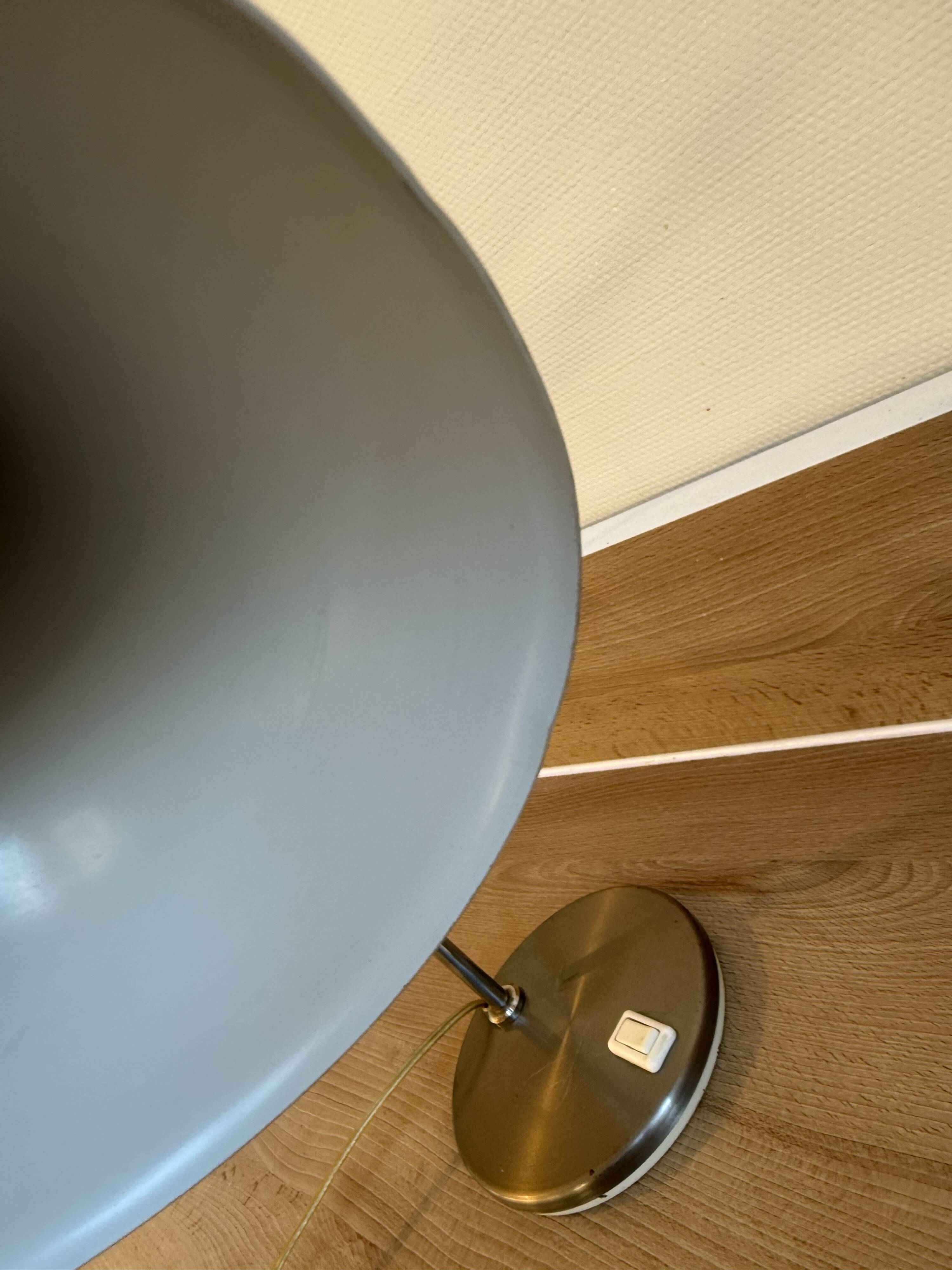 Lampe de Bureau Vintage à Bras Articulé – Métal Brossé & Chrome