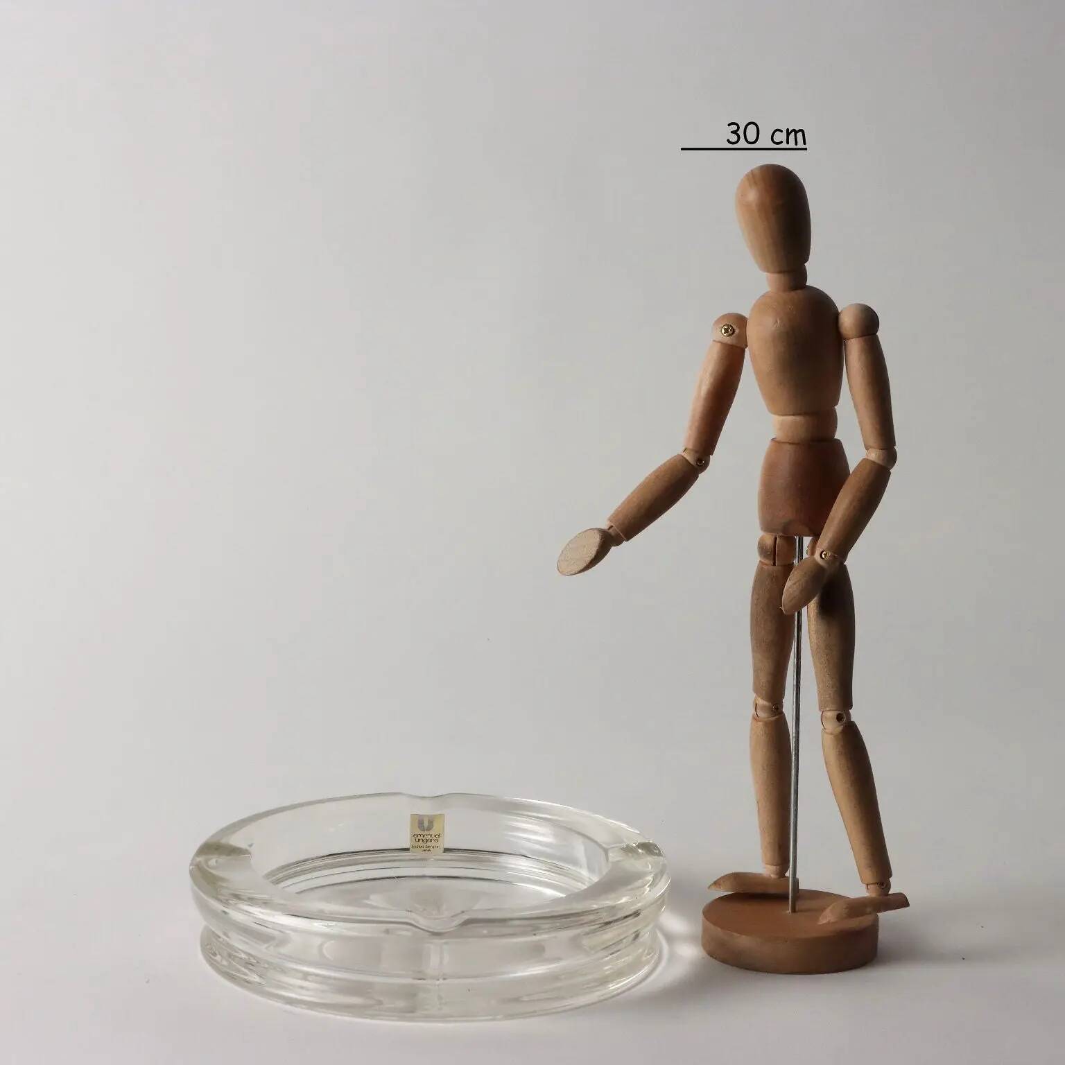 Vintage ashtray Emanuel Ungaro 1980s-90s Sasaki Crystal Japan