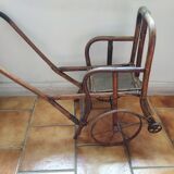 Poussette jouet en bois ancienne