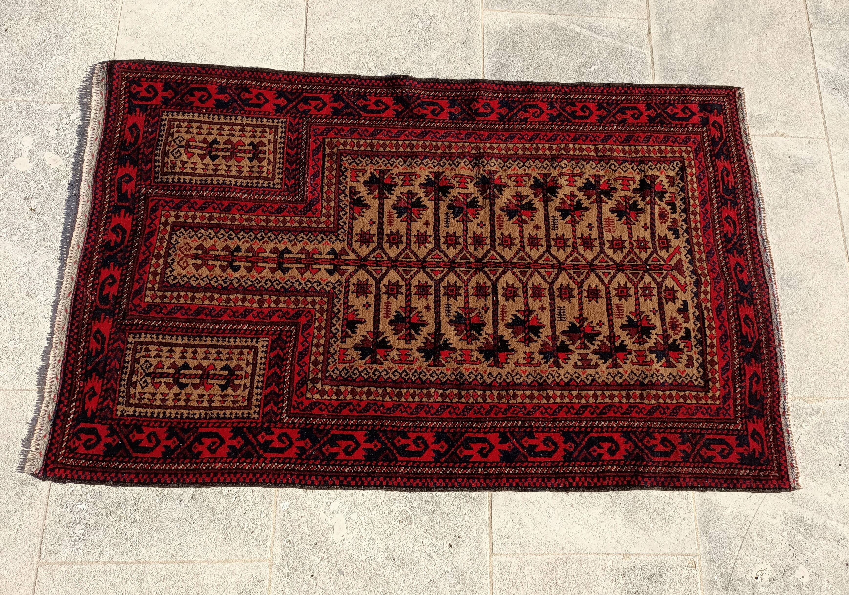 Old carpet Afghan-Baloch 150x92 cm