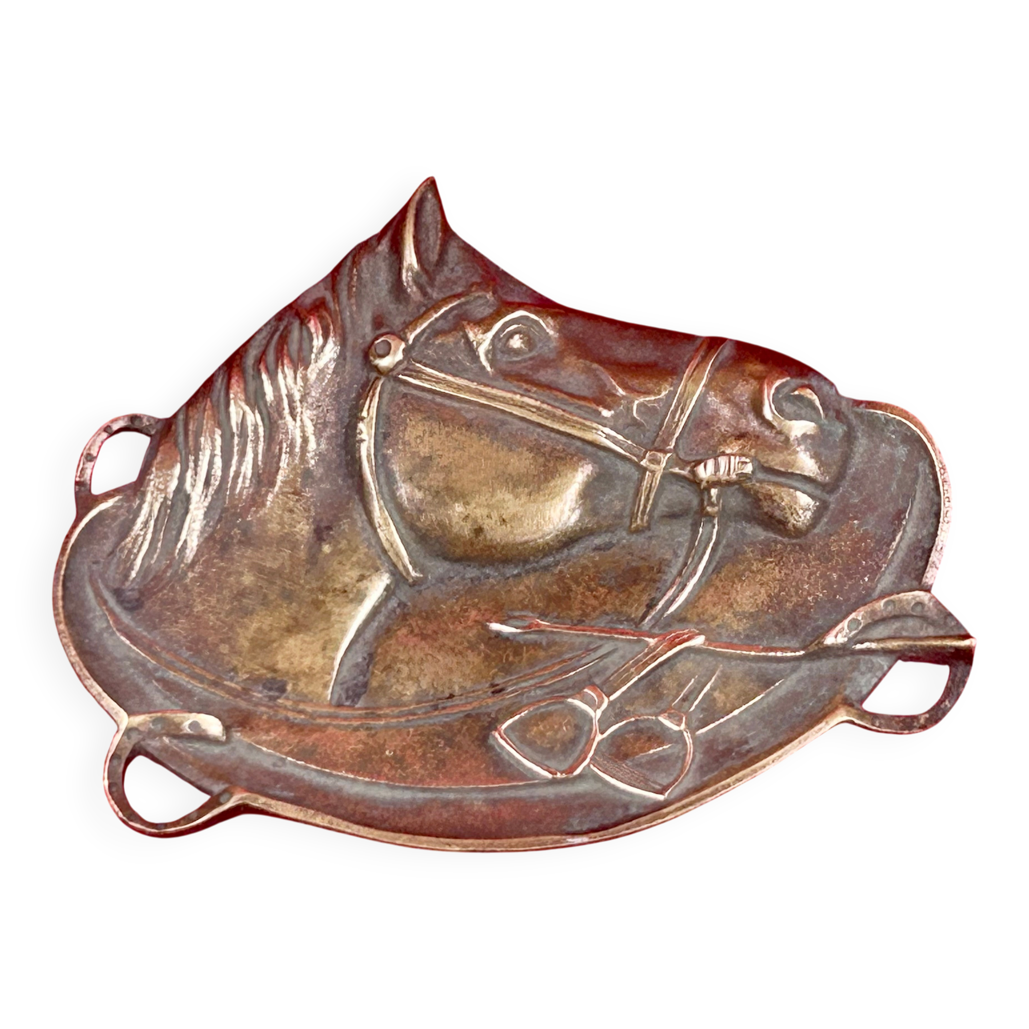 Vide poche baguier bronzeCheval thème équitation,  Prioul Romille