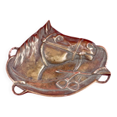 Bronze pocket tray, horse theme equestrian, Prioul Romille.