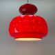 Red glass pendant by Peill and Putzler 1960