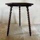 Octagonal side table with turned legs