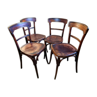 4 chairs bistro Japy and Delbos early twentieth