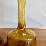 Yellow blown glass decanter