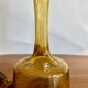 Yellow blown glass decanter