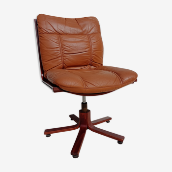 Chaise de bureau scandinave en cuir wesnofa