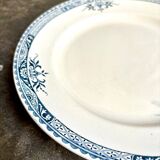 Longchamp flat plate in iron earth, “Lily” service
