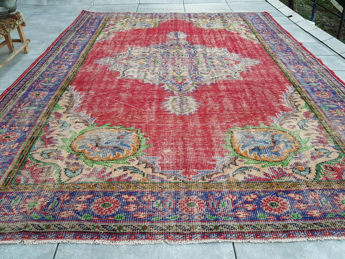 Tapis Oushak floral antique sku2274
