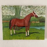 Tableau ancien représentant un cheval