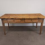 Rustic farmhouse table with drawers