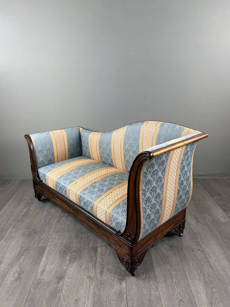 Restoration Period Chaise Longue, 19th Century