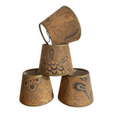 Old jute lampshades to be installed