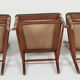 6 mahogany colonial lyre chairs and green velvet